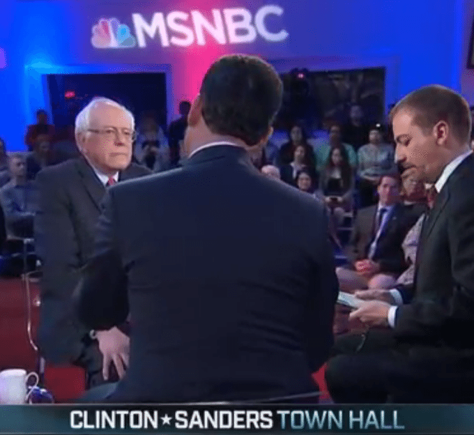 MSNBC Democratic Town Hall Bernie Sanders